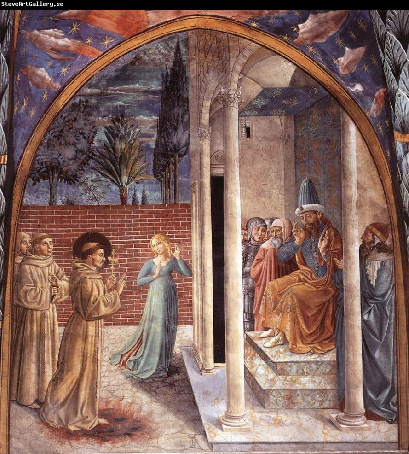 GOZZOLI, Benozzo Scenes from the Life of St Francis (Scene 10, north wall) dry